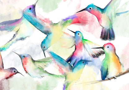 Fototapete - Watercolor Birds Artgeist