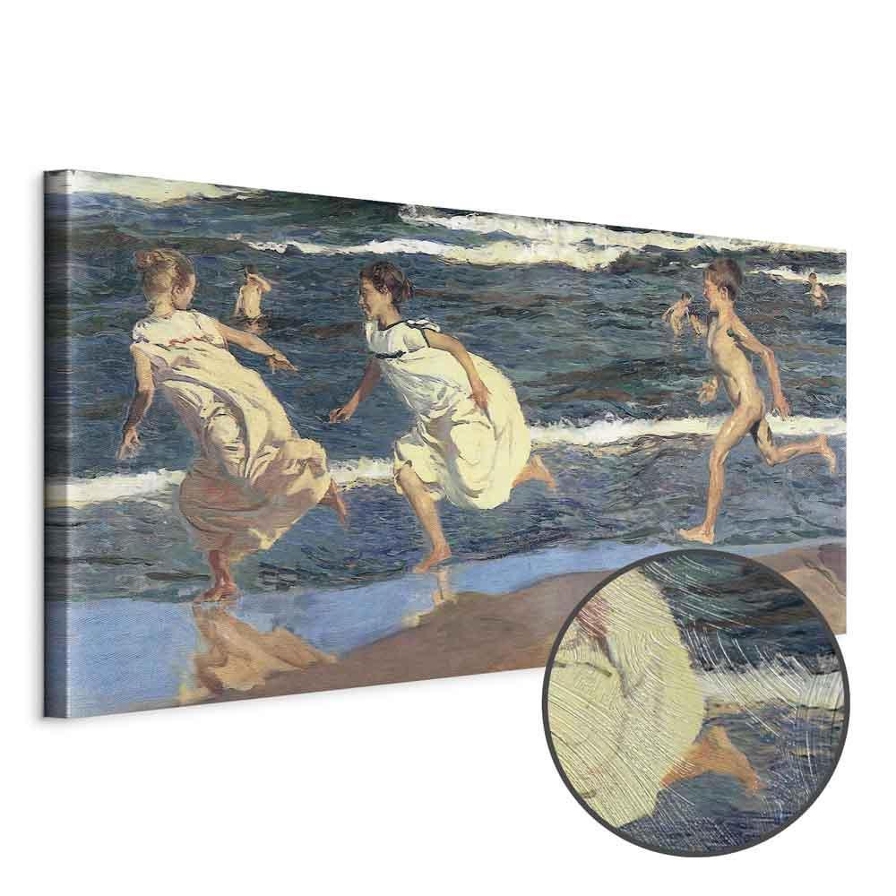 Leinwandbild - Joaquín Sorolla y Bastida – Running along the Beach