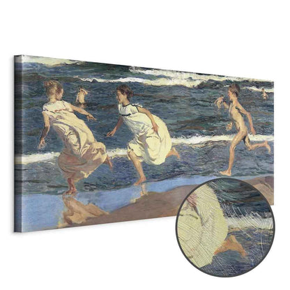 Leinwandbild - Joaquín Sorolla y Bastida – Running along the Beach