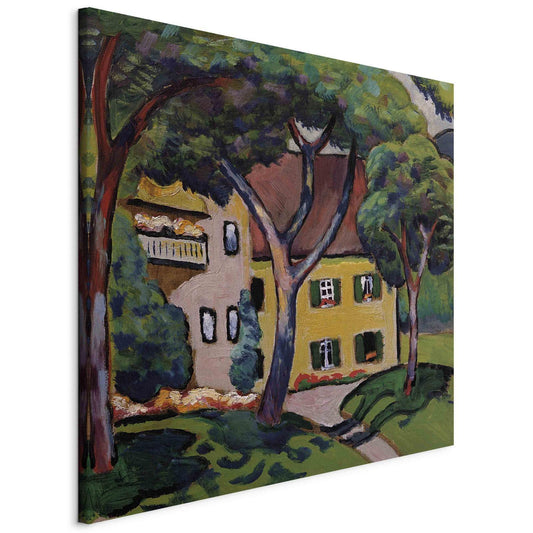 Leinwandbild - Staudacherhaus in Tegernsee (August Macke) Artgeist
