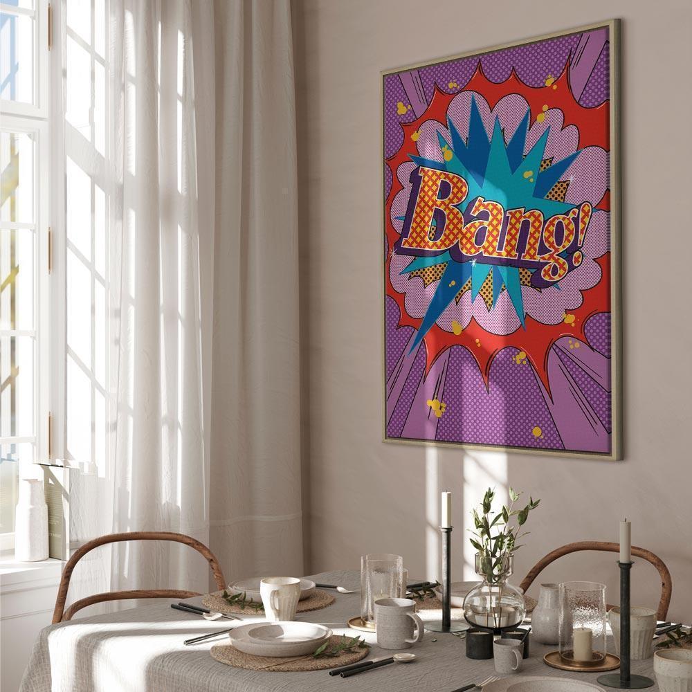 Leinwandbild - Comic Street Art (1-part) - Colorful Text on Vibrant Background