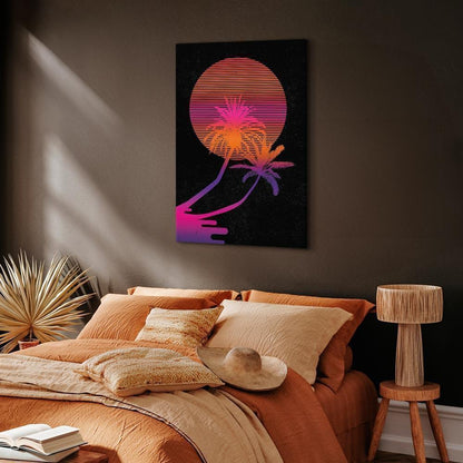 Leinwandbild - Palm at Sunrise (1 Part) Vertical