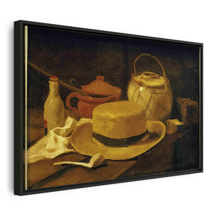 Leinwandbild - Still life with yellow straw hat (Vincent Van Gogh) Artgeist