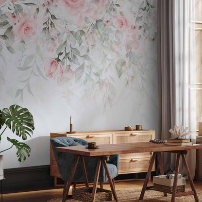 Fototapete - Waterfall of Roses - First Variant