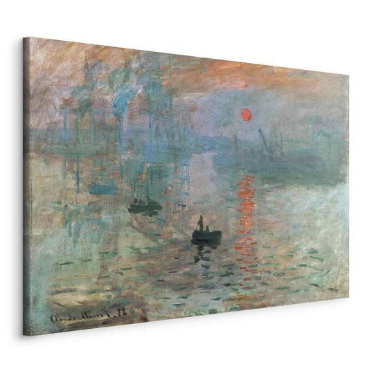 Leinwandbild - Impression, Sunrise - Claude Monet’s Painted Landscape of the Port Artgeist