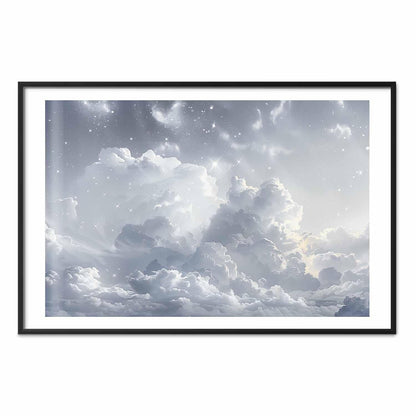 Poster - Astral Calm: Stars Scattered Over Delicate Clouds
