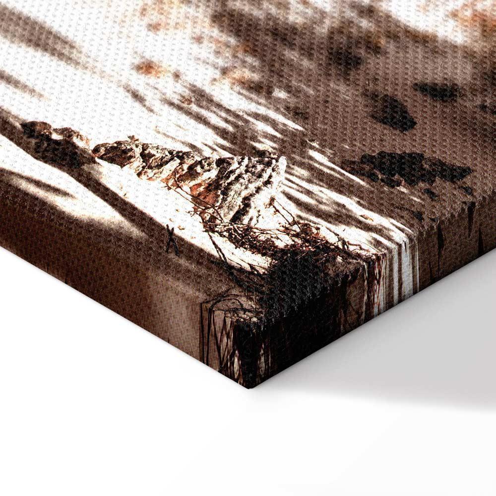 Leinwandbild - Palm Shadow (1 Part) Vertical