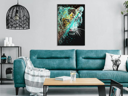 Leinwandbild - Mint Tiger (1 Part) Vertical Artgeist
