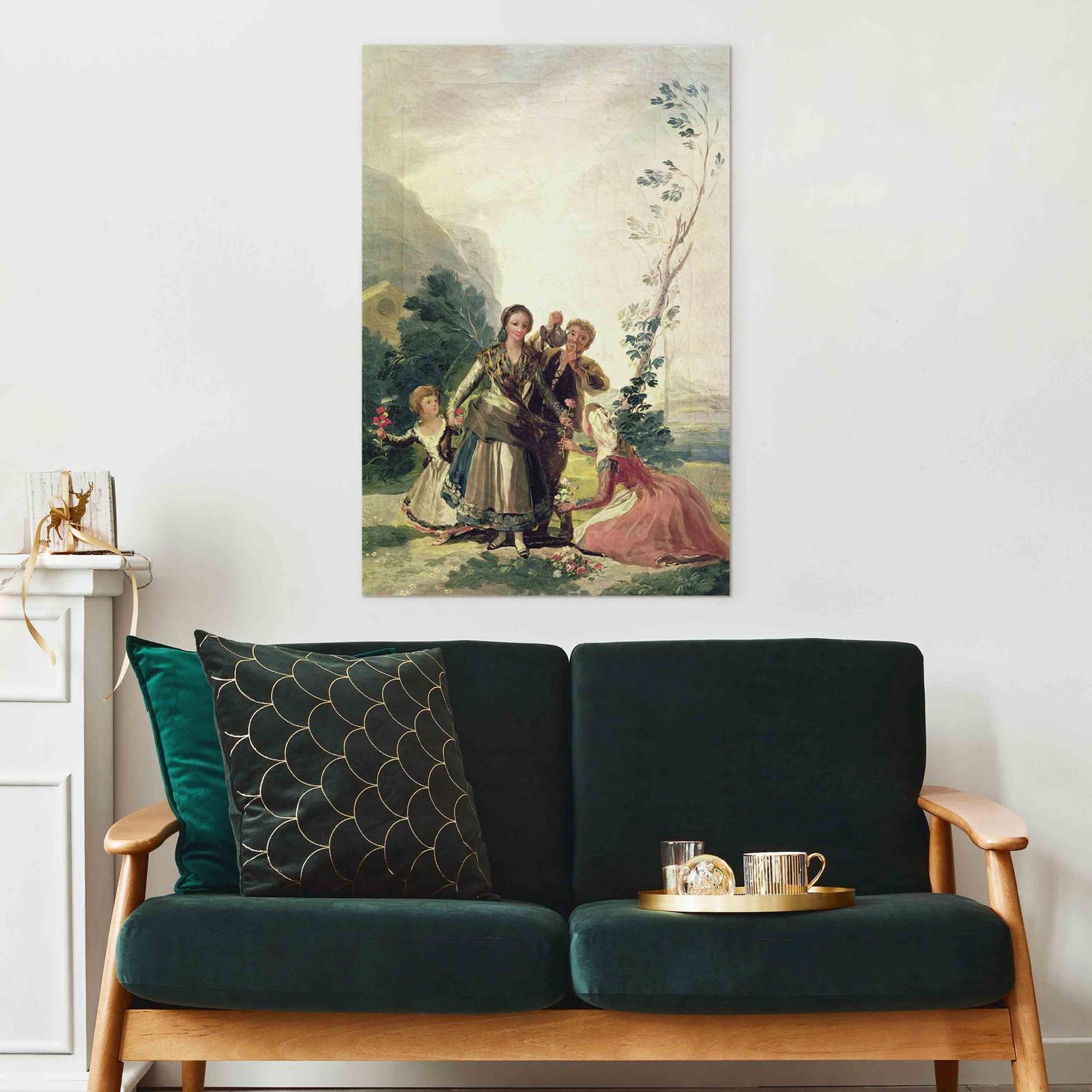 Leinwandbild - Spring or the Flower Seller (Francisco Goya) Artgeist