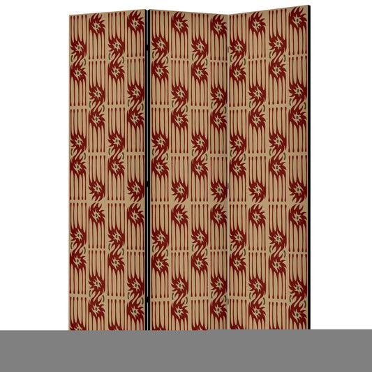 Paravent - Predatory Features - Red Abstract Shapes Inspired by Tribal Artgeist