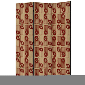 Paravent - Predatory Features - Red Abstract Shapes Inspired by Tribal Artgeist