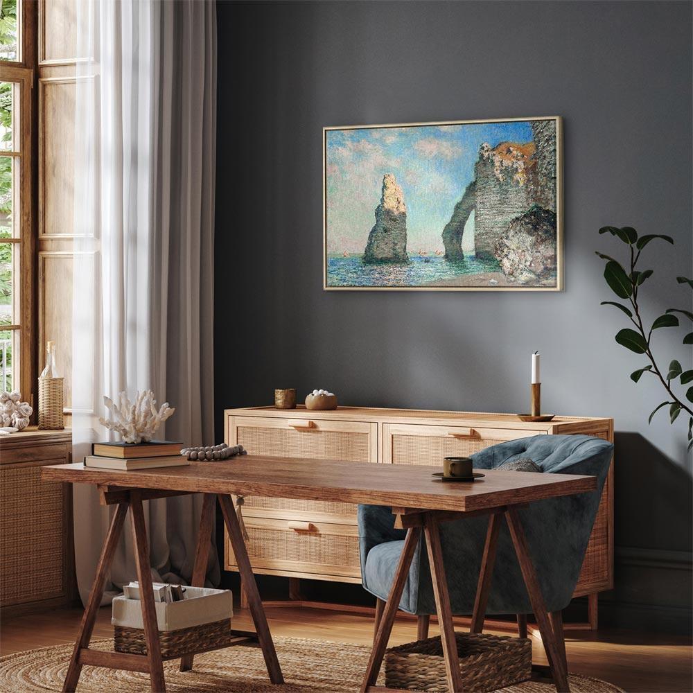 Leinwandbild - Claude Monet – Cliffs at Étretat