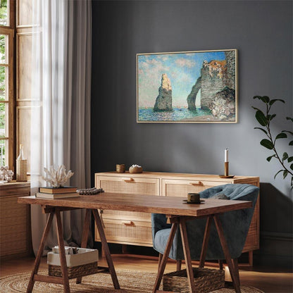 Leinwandbild - Claude Monet – Cliffs at Étretat