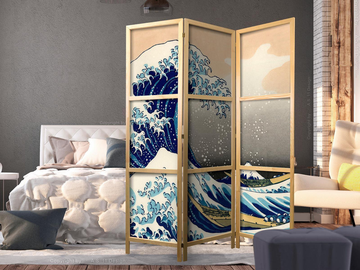 Japanischer Paravent - Great Wave in Kanagawa I