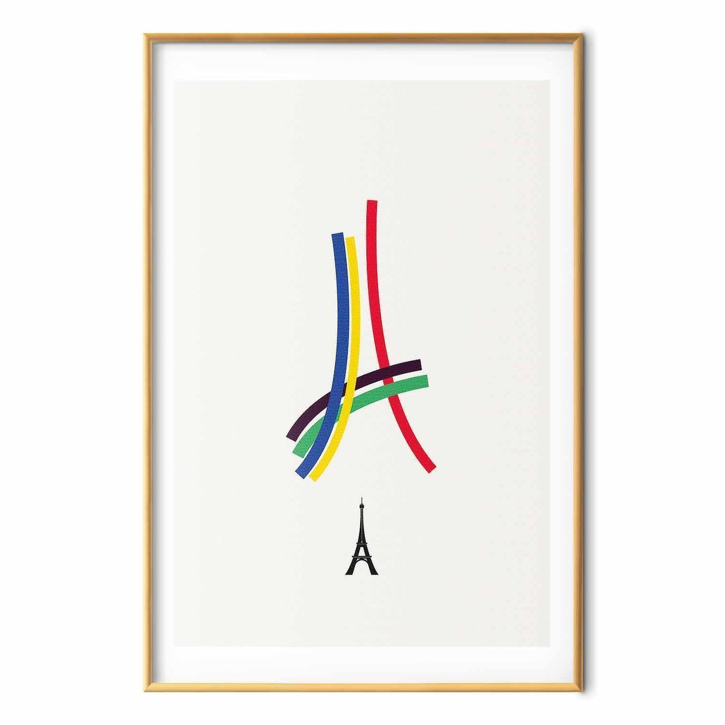 Poster - Eiffel Tower - Colored Graphic - Abstraction