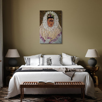 Leinwandbild - Frida Kahlo – Self-Portrait as a Tehuana (Diego on My Mind)