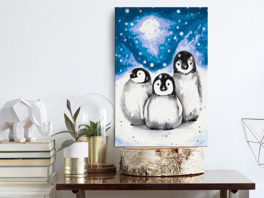 Malen nach Zahlen - Three Penguins