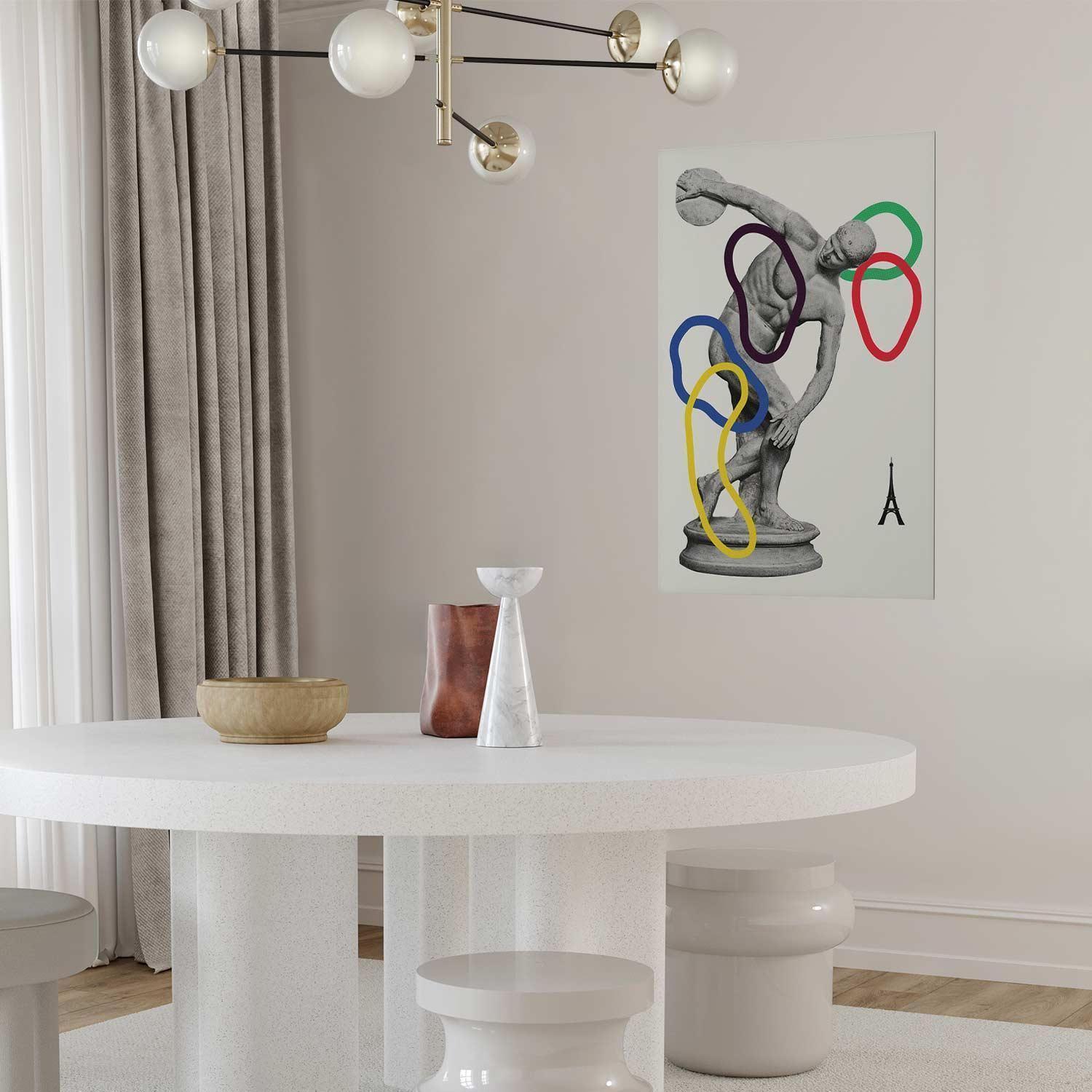 Poster - Collage Graphic - Discus Thrower - Sculpture Artgeist