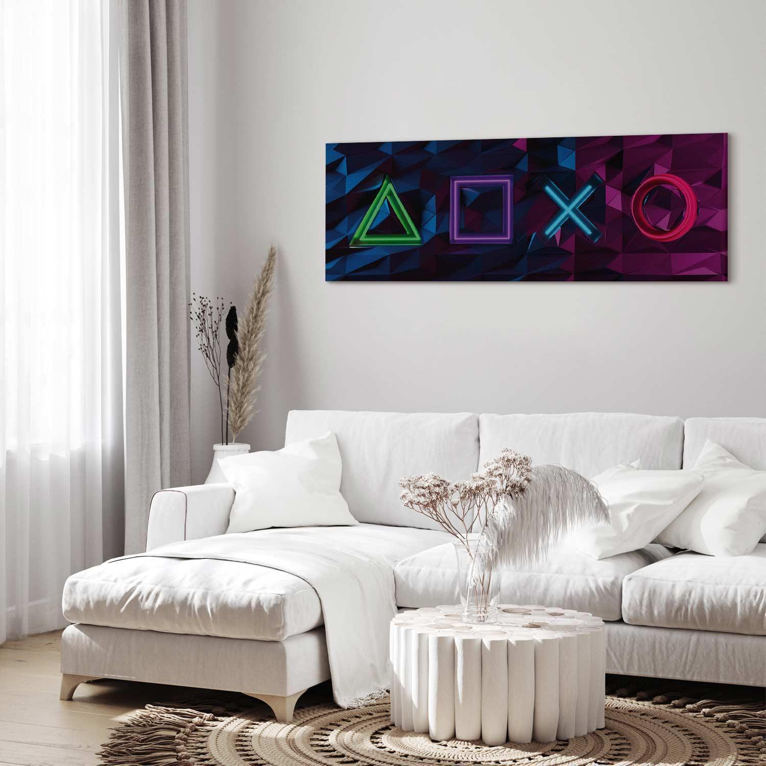 Leinwandbild - Facade of Symbols (1 Part) Narrow Artgeist