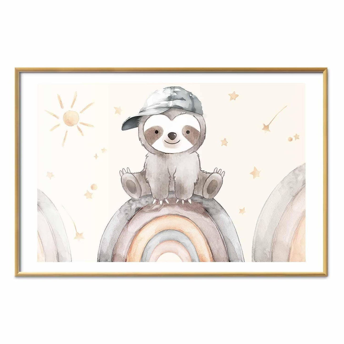 Poster - Little Animal Among Stars and Rainbows