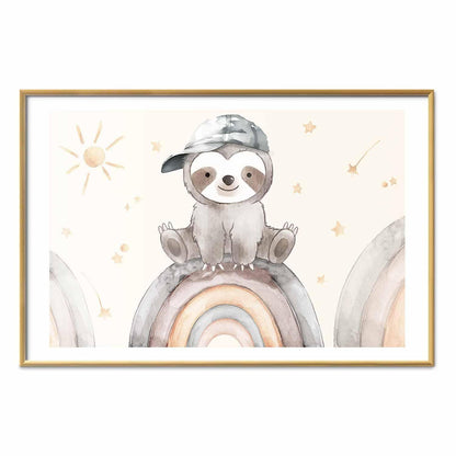 Poster - Little Animal Among Stars and Rainbows