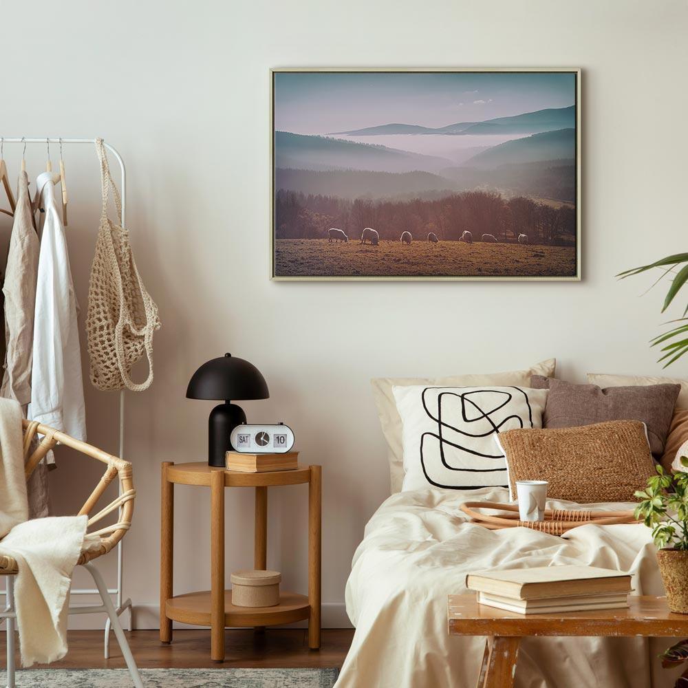 Leinwandbild - Sheep in Mountain Landscape (1-part) - Animals in Nature