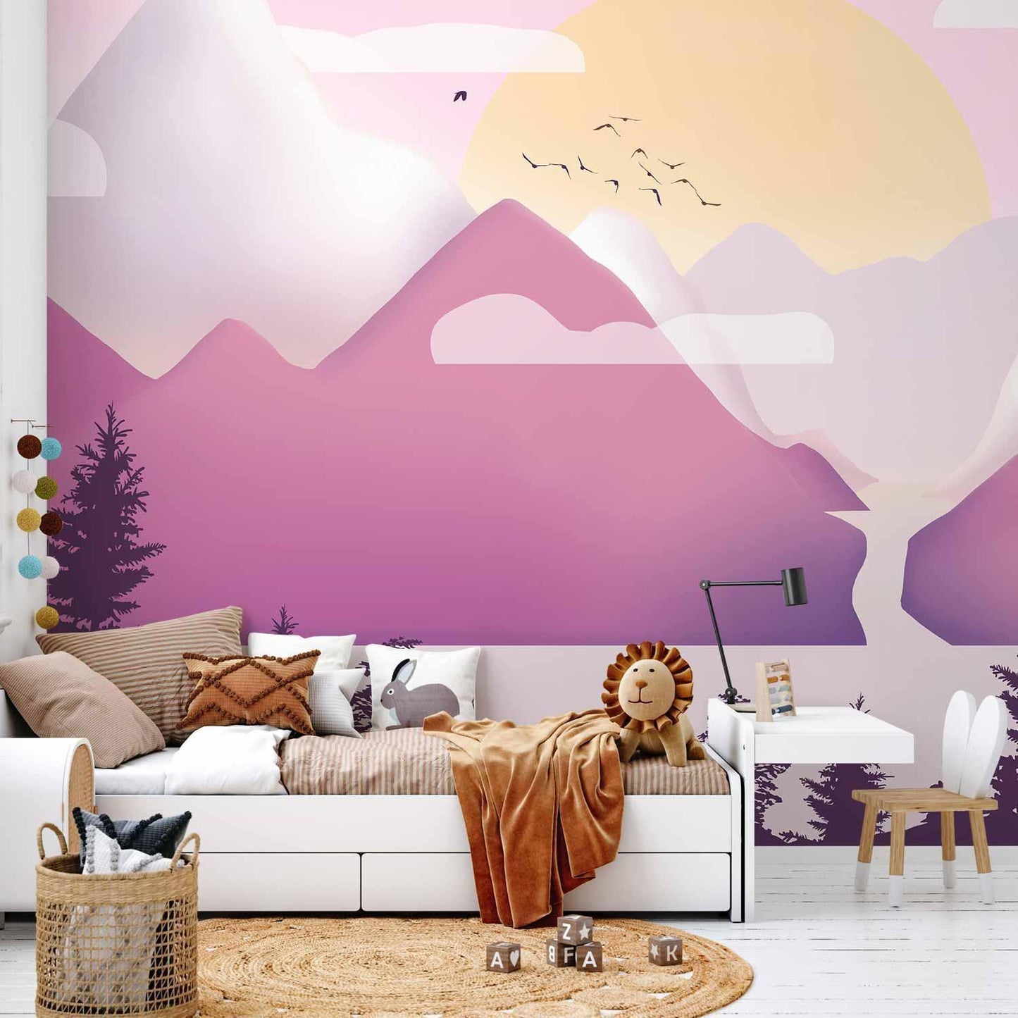 Fototapete - Landscape at Sunset - Third Variant