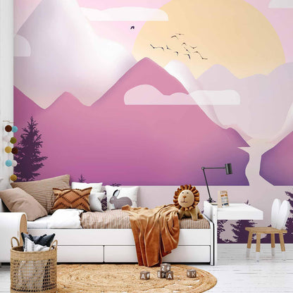 Fototapete - Landscape at Sunset - Third Variant