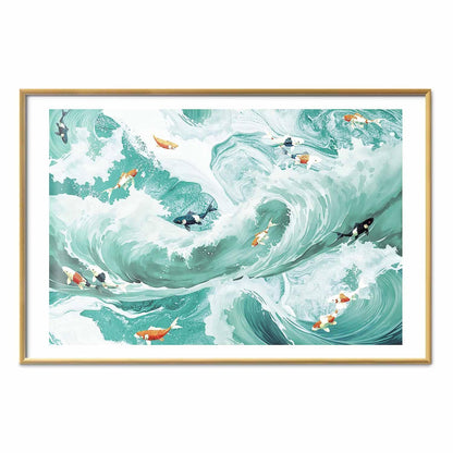 Poster - Fish and Waves