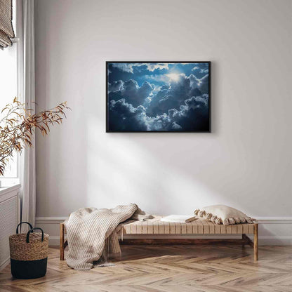 Leinwandbild - Animated Scenery: The Sun Battling with Clouds Artgeist