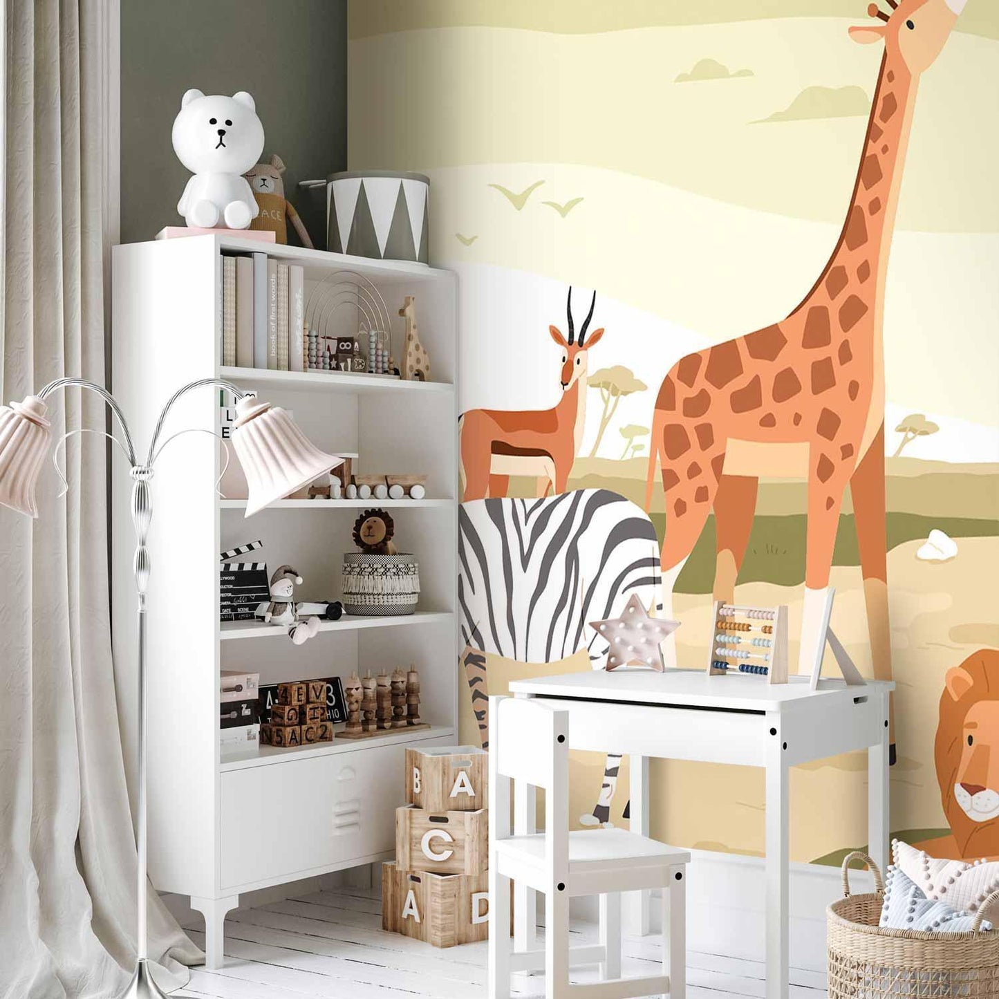 Fototapete - Animals From Jungle Vector Illustration