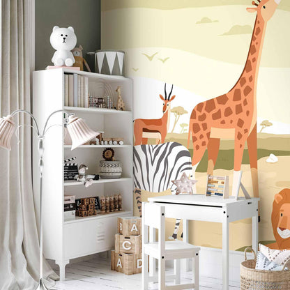 Fototapete - Animals From Jungle Vector Illustration