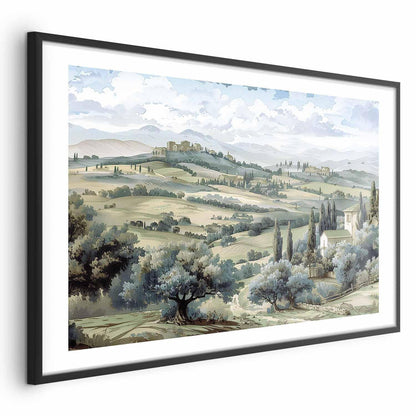 Poster - Landscape with Sunny Green Fields