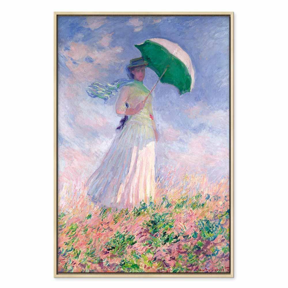 Leinwandbild - Claude Monet – Woman with a Parasol, facing right