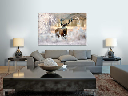 Leinwandbild - Deer in the Cold Artgeist