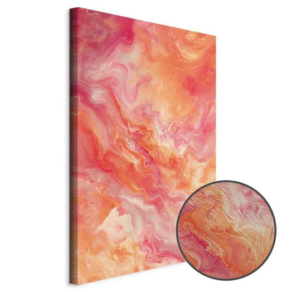 Leinwandbild - Fiery Colors - Dynamic Shapes in Colors of Fire and Pink