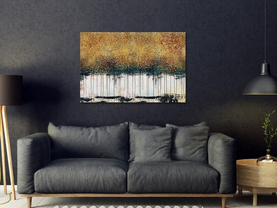 Leinwandbild - Gilded Nature (1 Part) Wide Artgeist