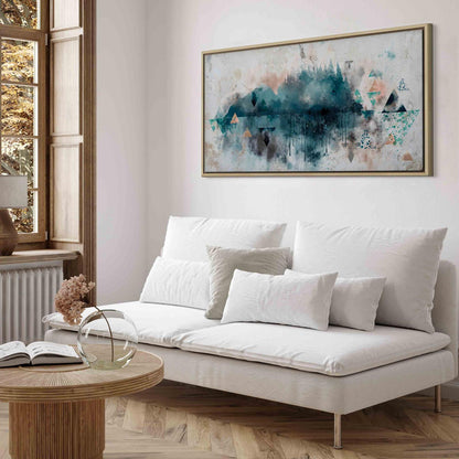 Leinwandbild Geometrische Landschaft – Moderne Wandkunst für stilvolle Räume