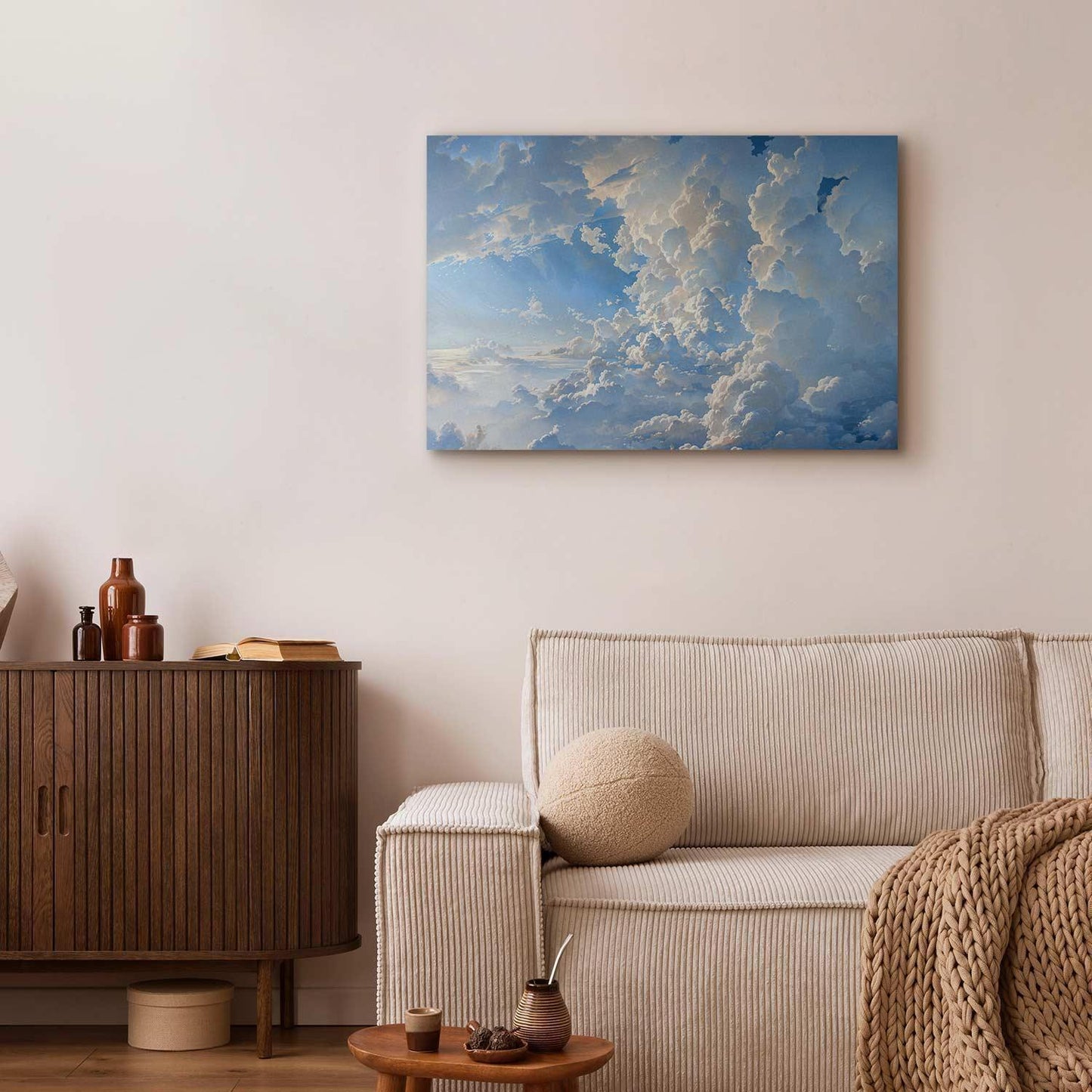 Leinwandbild - The Sun Revealing the Secrets of the Clouds: Spectacular Images in the Sky