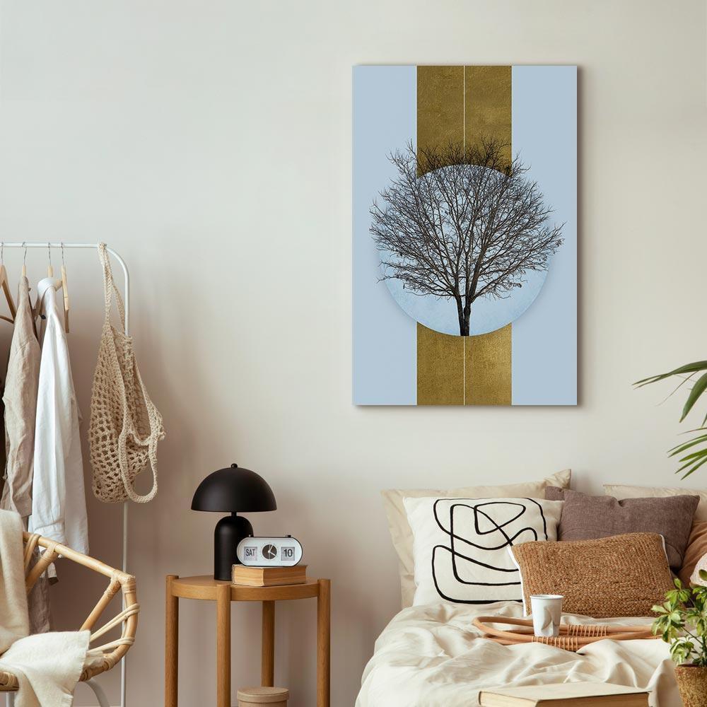 Leinwandbild - Circle of Nature (1-part) - Tree Branches in Round Composition