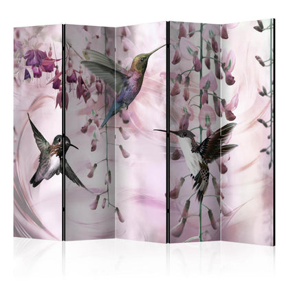 Paravent - Flying Hummingbirds (Pink) II Artgeist
