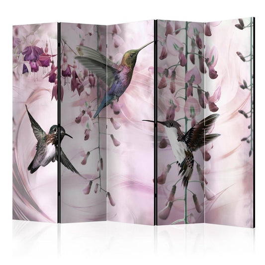 Paravent - Flying Hummingbirds (Pink) II Artgeist