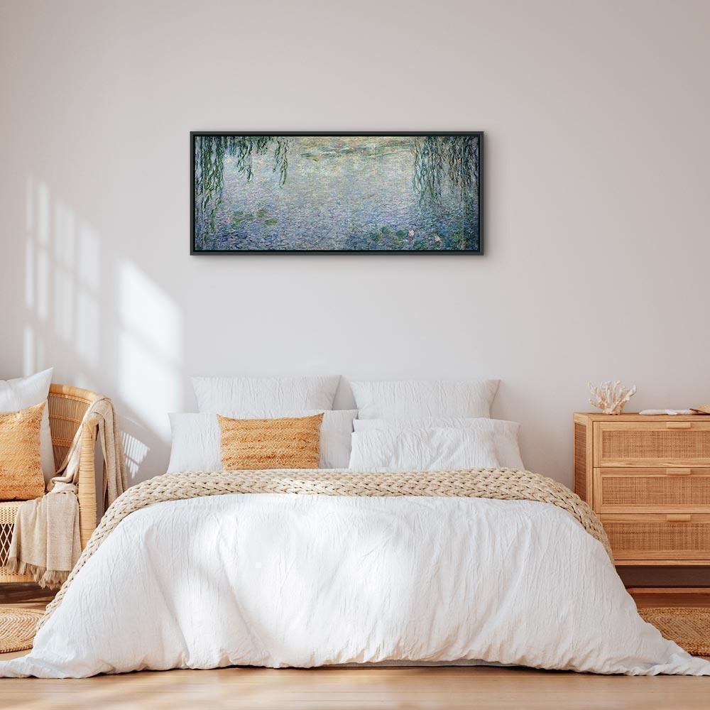 Leinwandbild - Claude Monet – The Water Lilies – Clear Morning with Willows