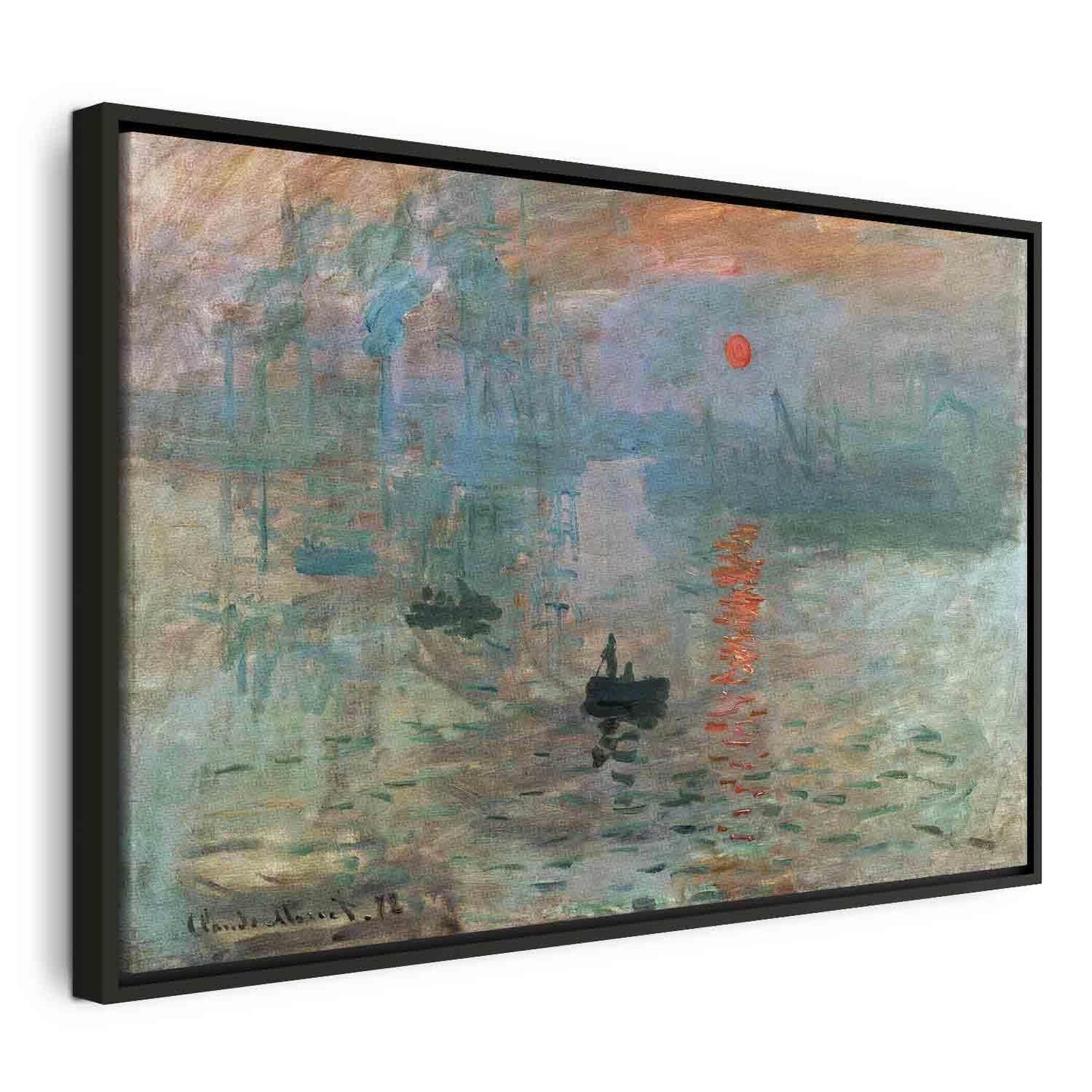Leinwandbild - Impression, Sunrise - Claude Monet’s Painted Landscape of the Port Artgeist