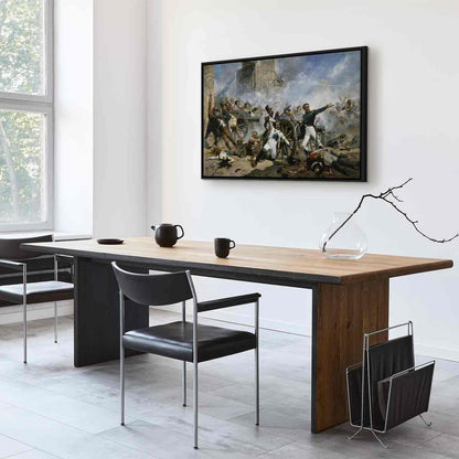Leinwandbild - The death of Pedro Velarde y Santillán during the defence of the Monteleon Artillery Barracks (Joaquín Sorolla y Bastida) Artgeist