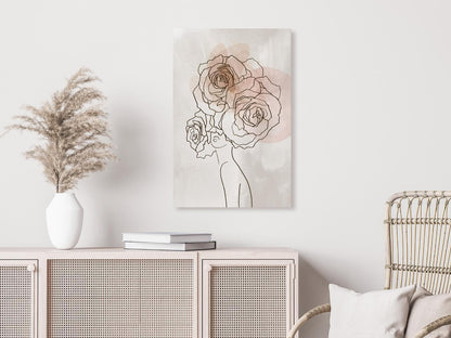Leinwandbild - Anna and Roses (1 Part) Vertical