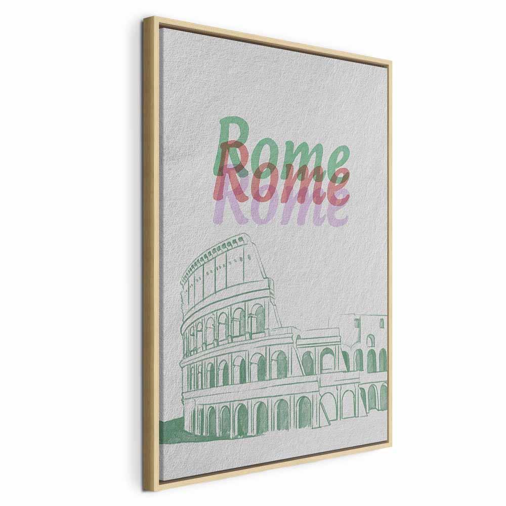 Leinwandbild - Rome in Watercolours (1 Part) Vertical