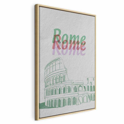 Leinwandbild - Rome in Watercolours (1 Part) Vertical