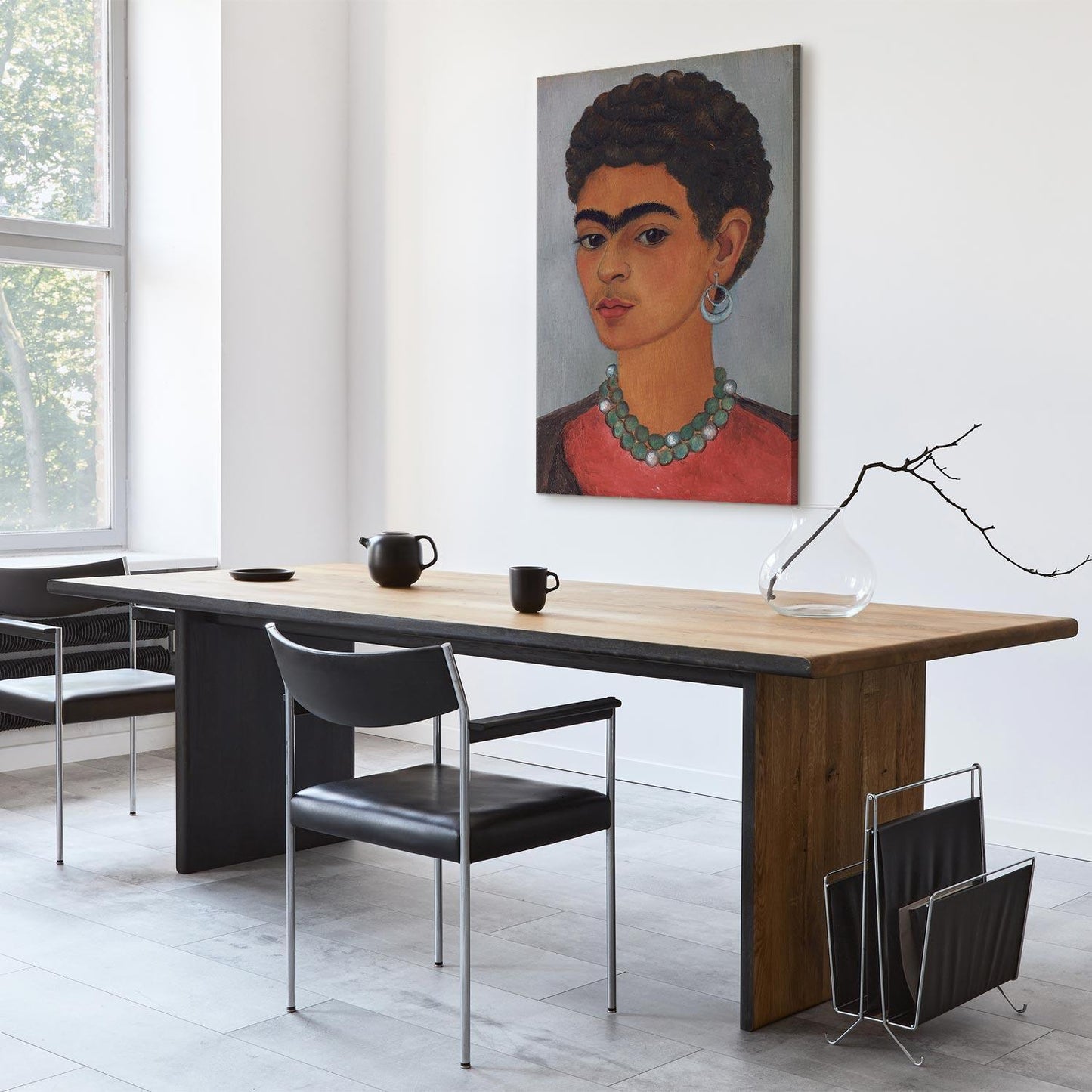 Leinwandbild - Frida Kahlo – Self-Portrait with Curly Hair