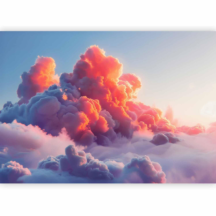 Fototapete - Dämmerungsspektakel: Traumhafte Wolken in Rosa und Violett Artgeist